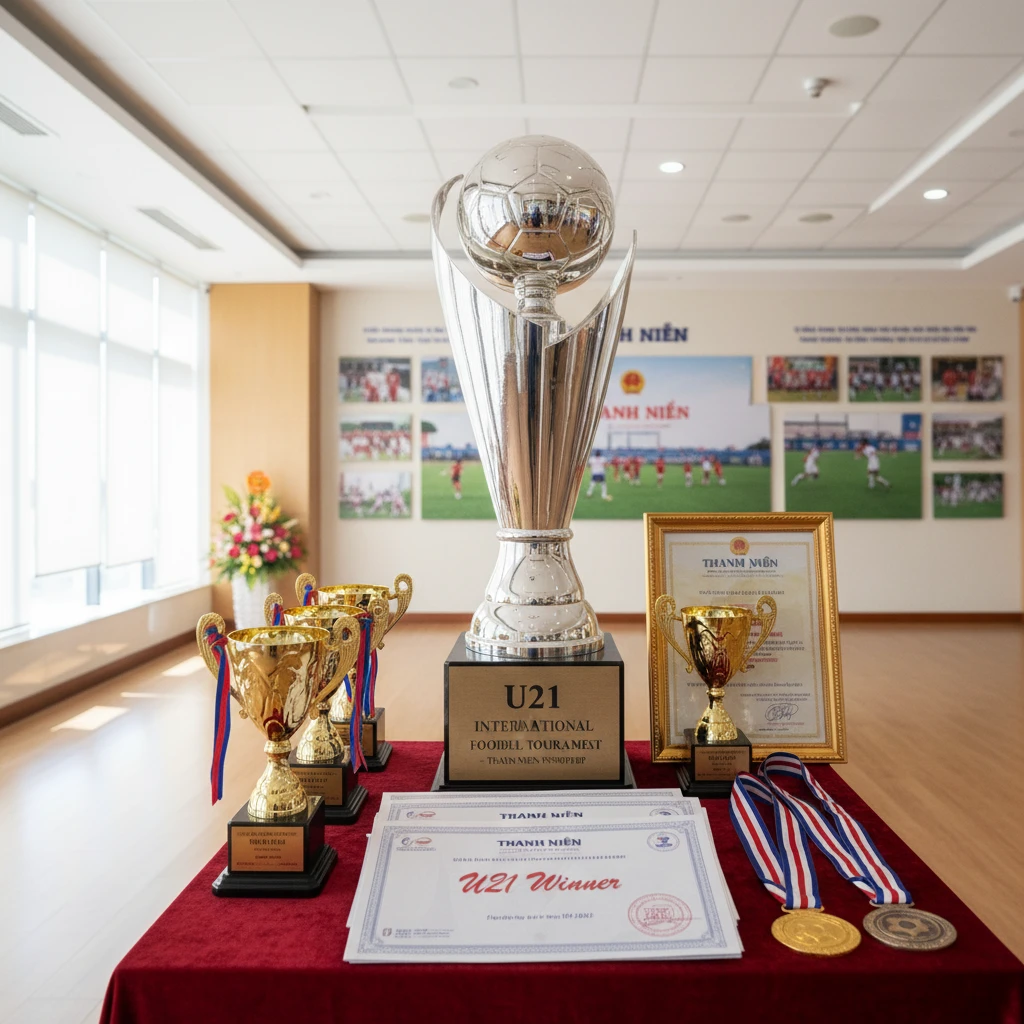Ảnh cúp giải bóng đá U21