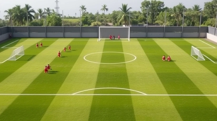 Bố trí đội hình bóng đá như 4-4-2, 4-3-3 trên sân.