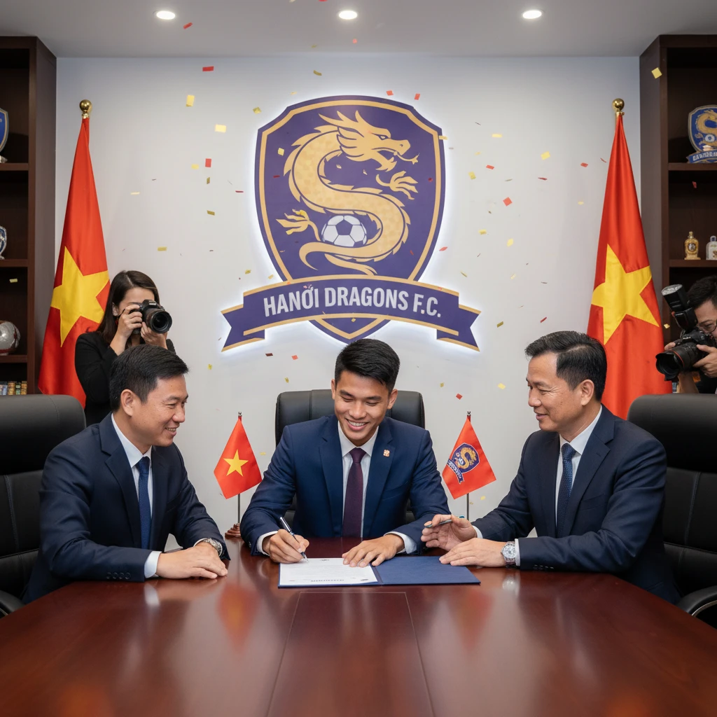 Cầu thủ bóng đá Việt Nam ký hợp đồng
