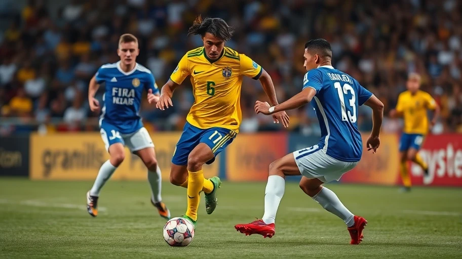 Cầu thủ Brazil đi bóng ngẫu hứng