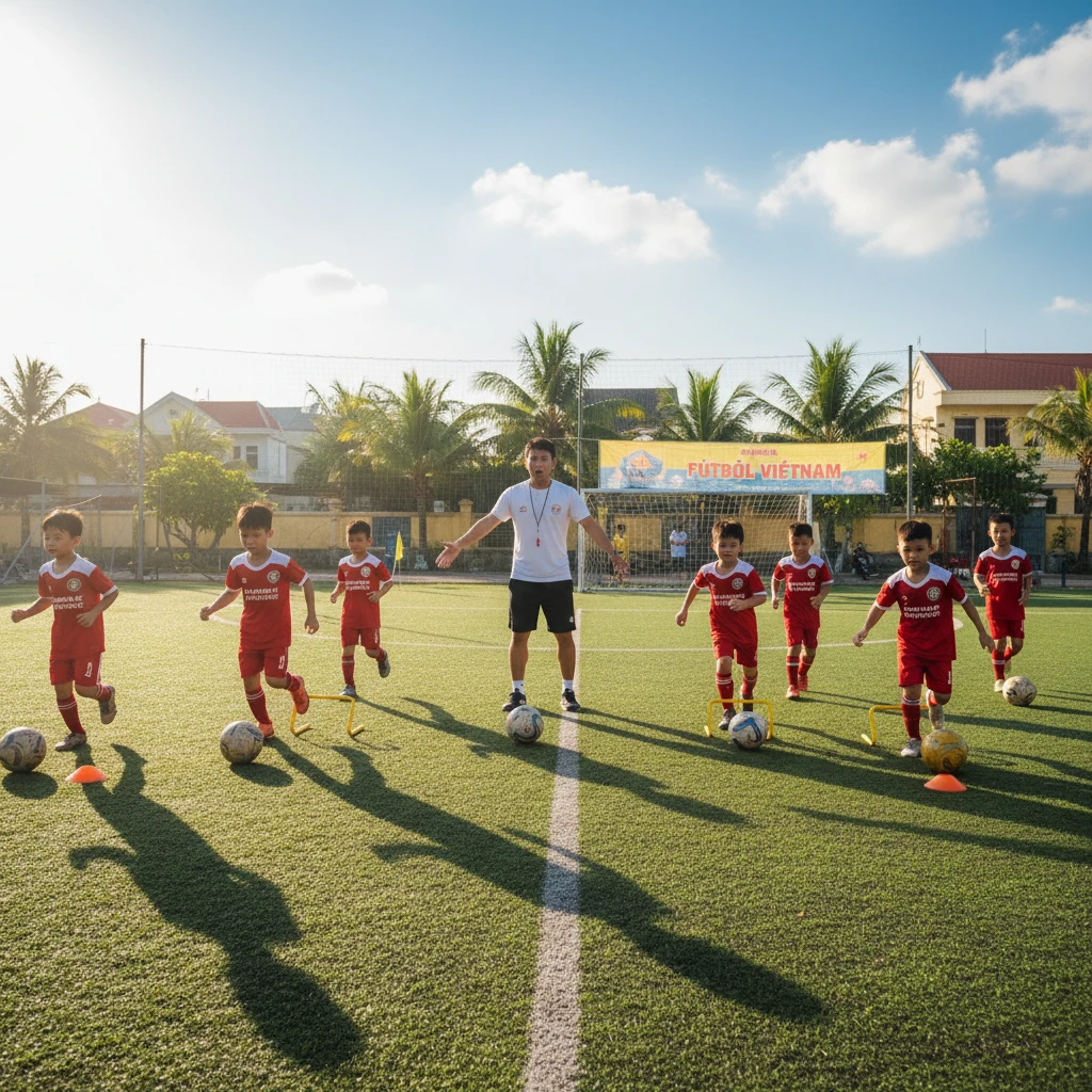 Cầu thủ trẻ Việt Nam tập luyện cho tương lai