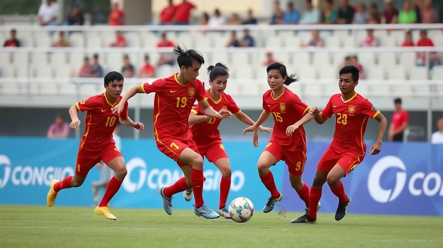 Cầu thủ Việt Nam thi đấu tại Sea Games với tinh thần quyết tâm