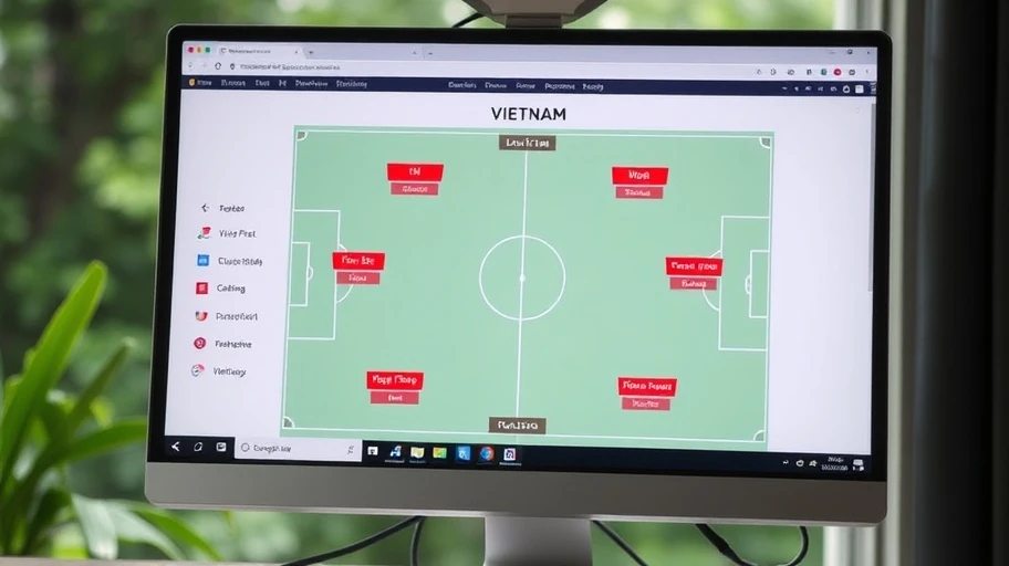 Công cụ trực tuyến tạo bảng chiến thuật bóng đá sân 7.