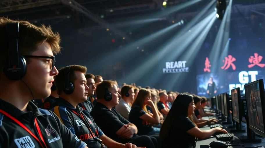 Esports event showcasing StarCraft II, Civilization VI, Total War on PC