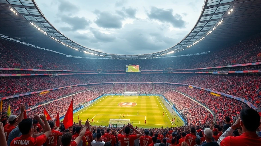 Hình ảnh cổ động viên cuồng nhiệt tại vòng loại World Cup ở Việt Nam