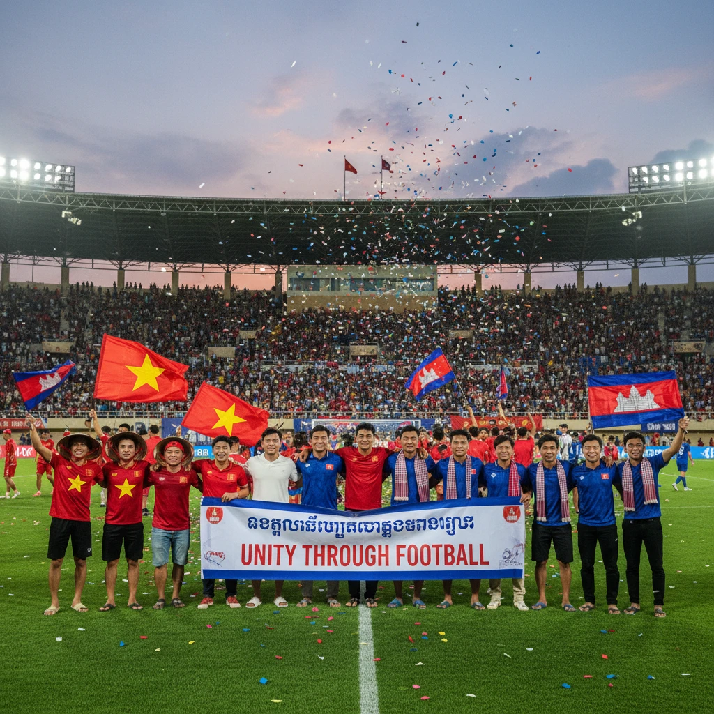 Hình ảnh cổ động viên Việt Nam và Campuchia
