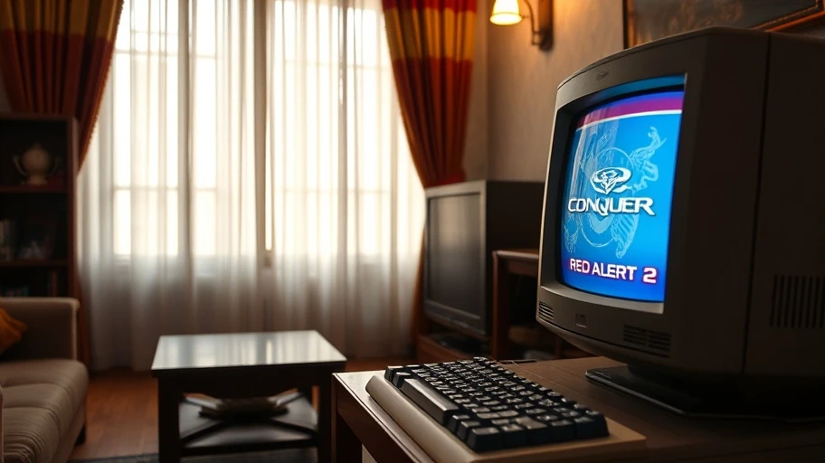 Hình ảnh Command & Conquer Red Alert 2 trên máy tính cũ.