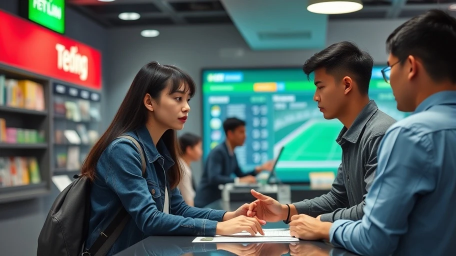 Hình ảnh dịch vụ khách hàng trong cá cược bóng đá