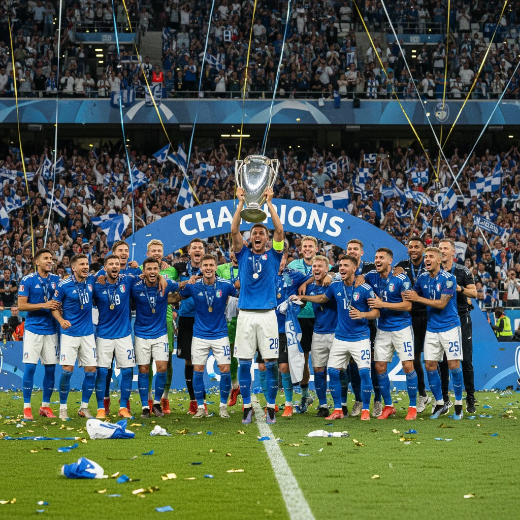 Hình ảnh đội tuyển quốc gia châu Âu giành chiến thắng