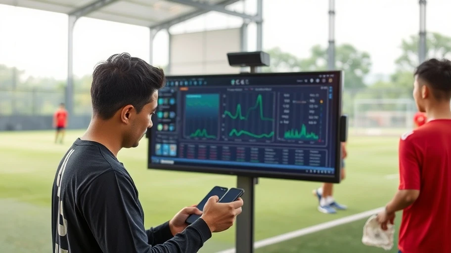 Hình ảnh dùng SoccerLAB trong bóng đá