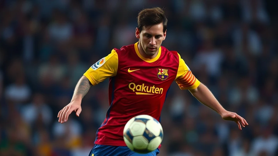 Hình ảnh Lionel Messi đang chơi bóng đá độc đáo