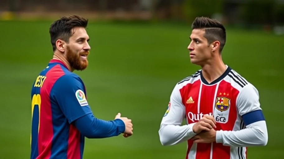Hình ảnh Messi và Ronaldo trong cuộc đối đầu