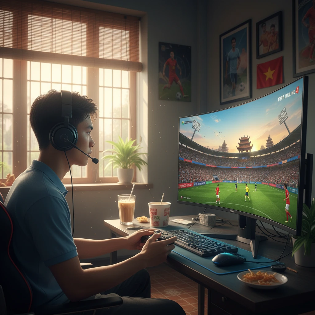 Hình ảnh người chơi FIFA Online 4 tại Việt Nam.