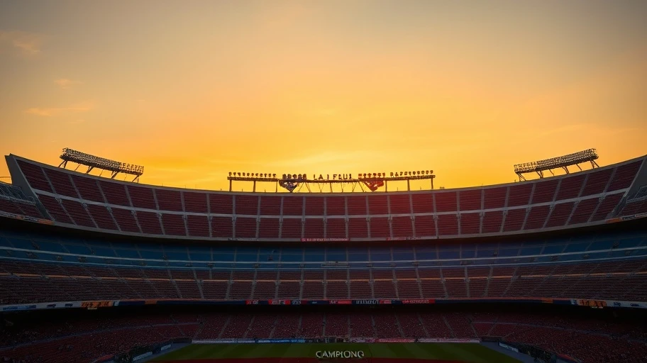 Hình ảnh sân Camp Nou nổi bật của FC Barcelona.