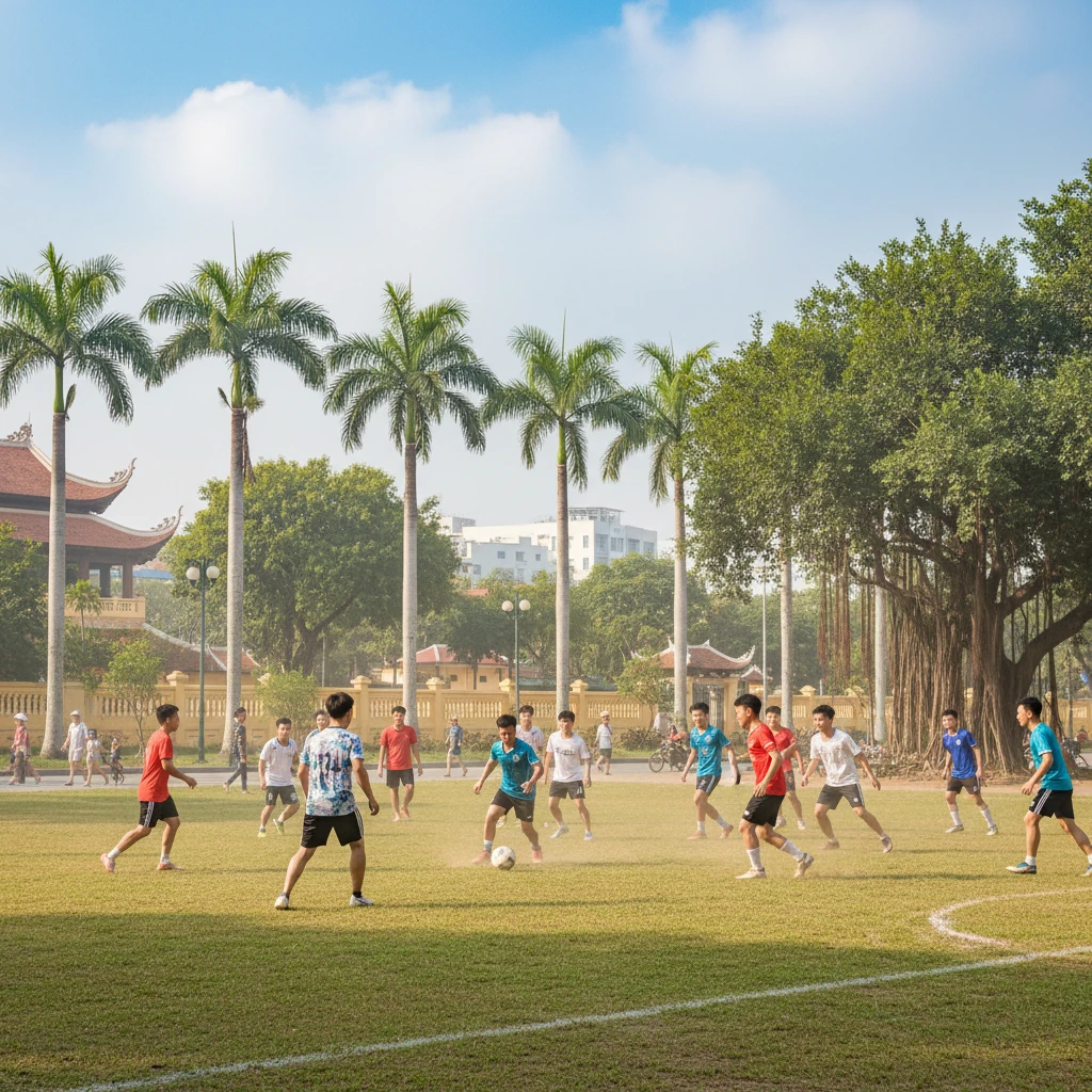 Hình ảnh sân cỏ với các cầu thủ đang thi đấu từ nguồn uy tín.