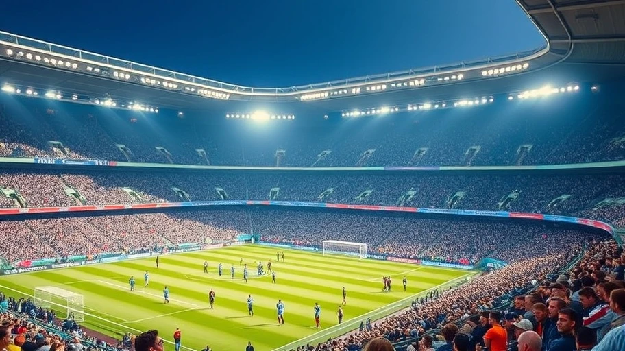 Hình ảnh sân vận động bóng đá trong giải UEFA Euro
