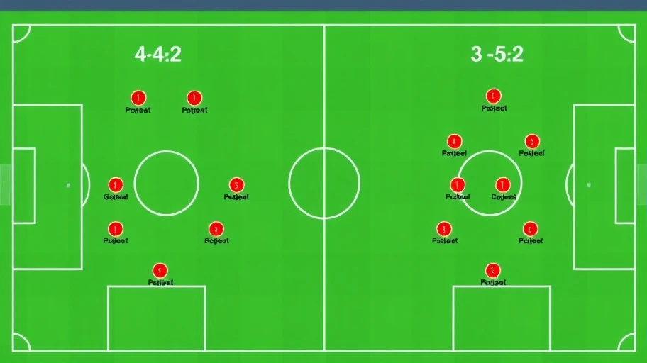 Hình ảnh sơ đồ 4-4-2 và 3-5-2 bóng đá Ý