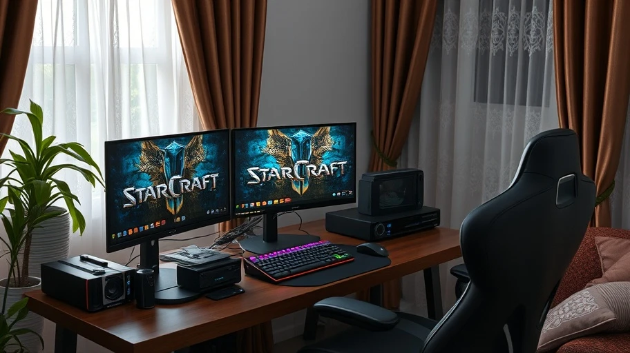 Hình ảnh StarCraft II trong setup chơi game tại nhà.