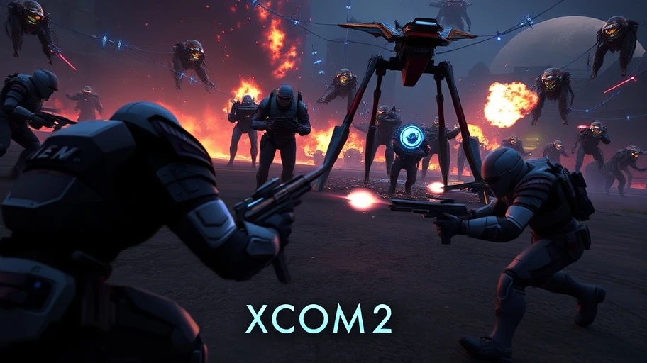 Intense strategic battle in XCOM 2 on PC.