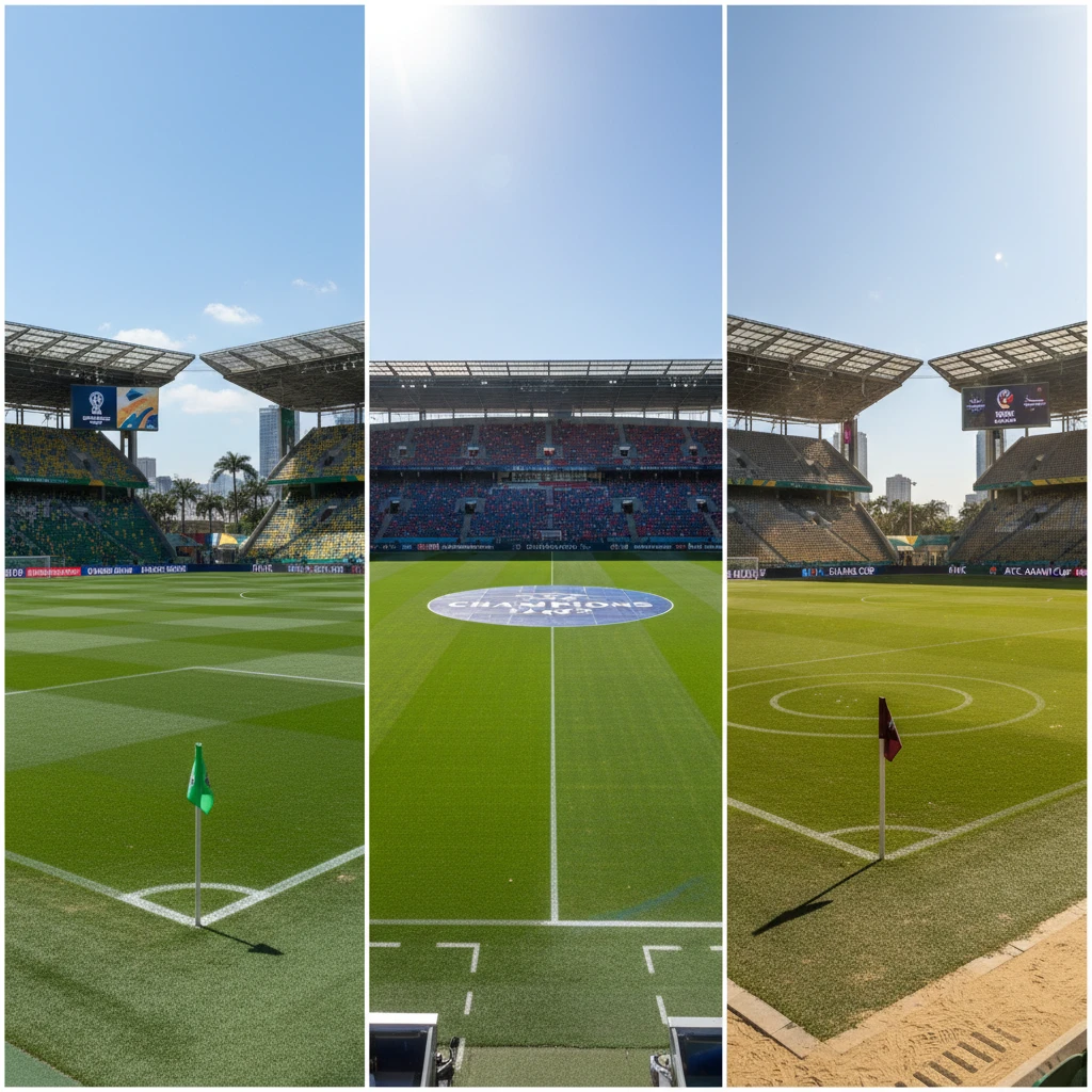 Kích thước sân quốc tế khác nhau