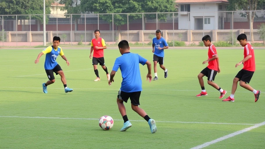 Kiểm soát bóng trong chiến thuật bóng đá 7 người.