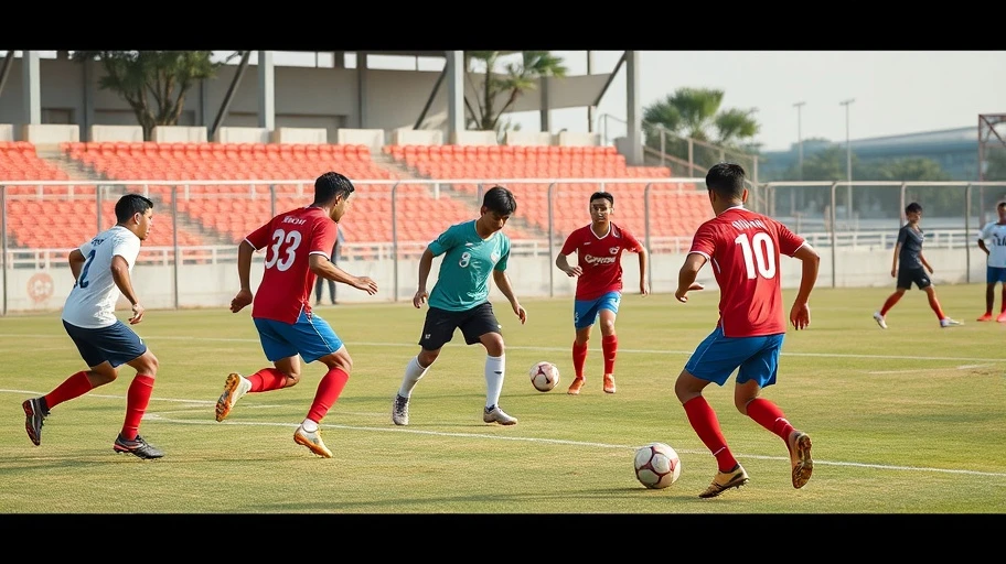 Sơ đồ chiến thuật phổ biến trong bóng đá 7 người.