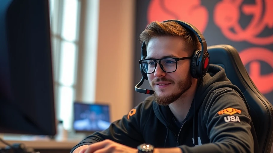 Top-tier gamer sharing Nakroth tips during live stream.